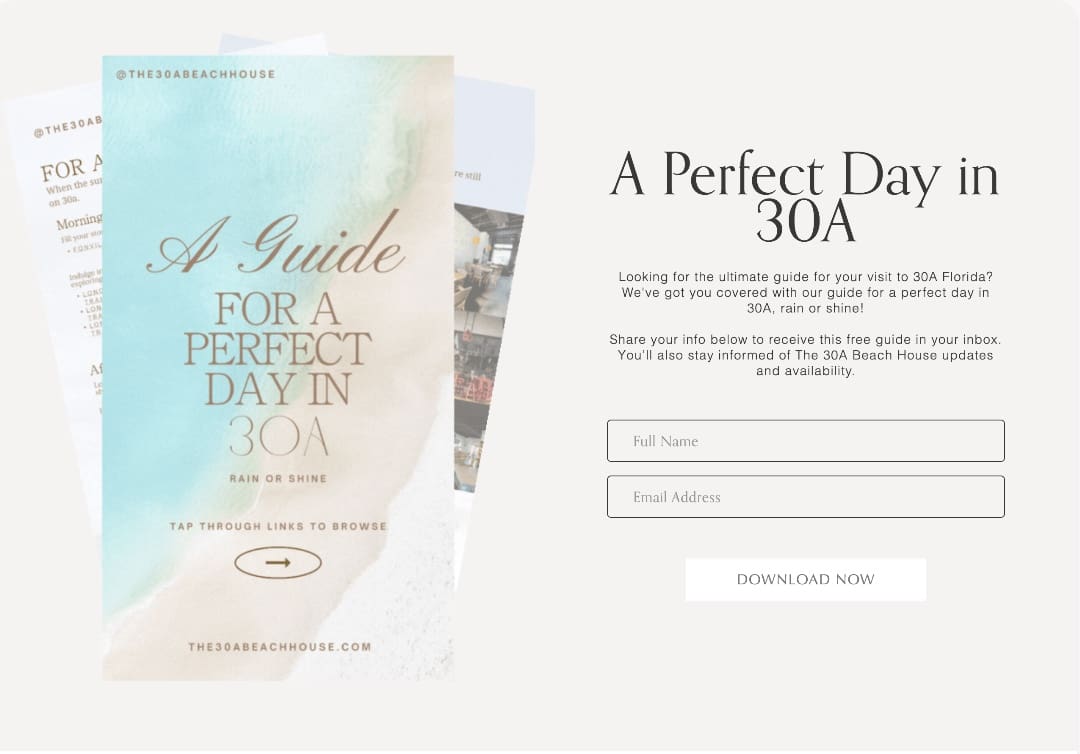 Travel Guide to 30A Form